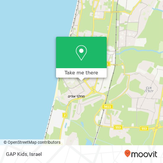 GAP Kids, נתניה, השרון, 42000 map