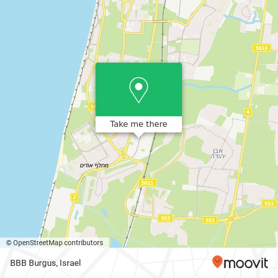 Карта BBB Burgus, גבורי ישראל אזור תעשייה ספיר, נתניה, 42000