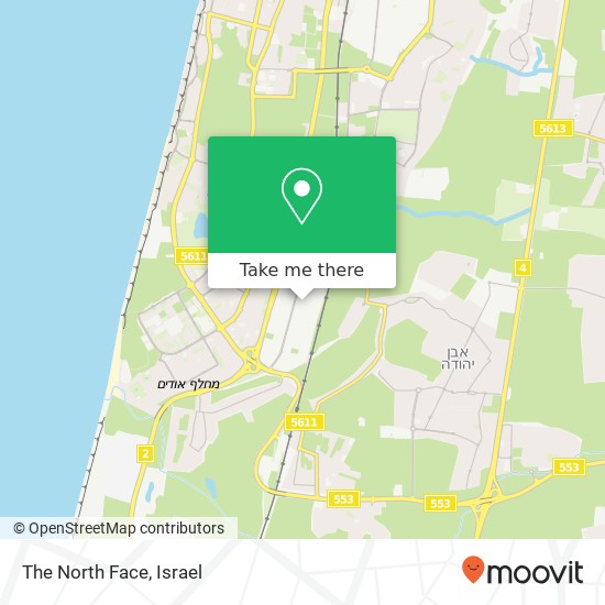 The North Face, נתניה, השרון, 42000 map