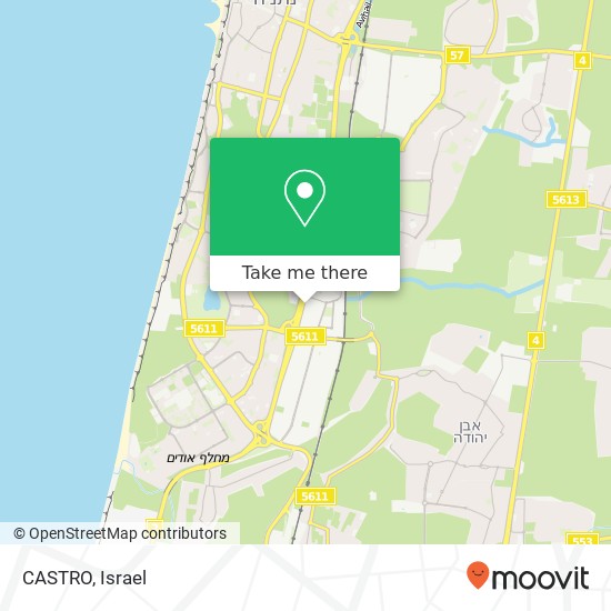 CASTRO, נתניה, השרון, 42000 map