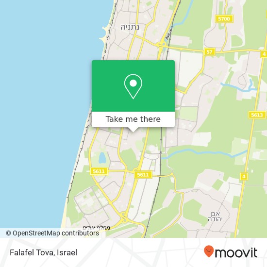 Falafel Tova, שמואל 13 רמת ידין, נתניה, 42428 map