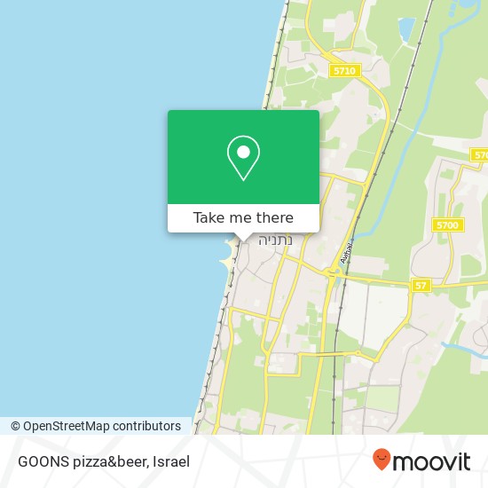 GOONS pizza&beer, כיכר העצמאות 8 מרכז העיר, נתניה, 42000 map