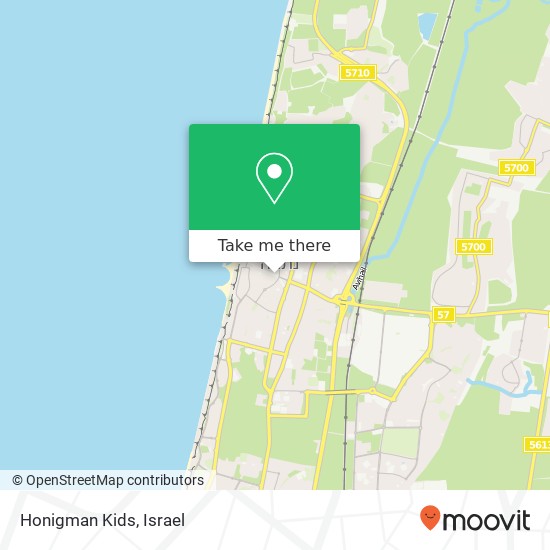 Honigman Kids, הרצל נתניה, השרון, 42430 map