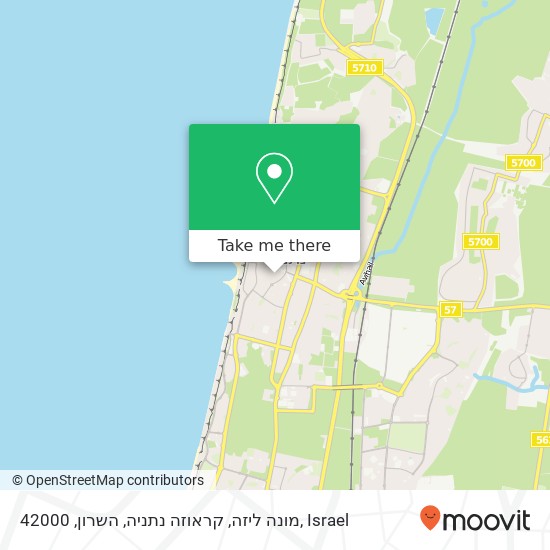 מונה ליזה, קראוזה נתניה, השרון, 42000 map