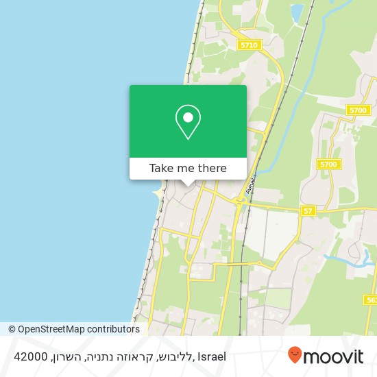 לליבוש, קראוזה נתניה, השרון, 42000 map