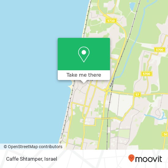 Карта Caffe Shtamper, שטמפפר מרכז העיר, נתניה, 42000