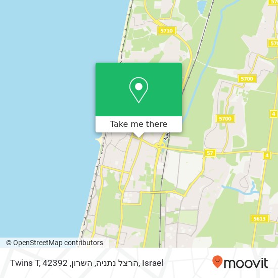 Twins T, הרצל נתניה, השרון, 42392 map