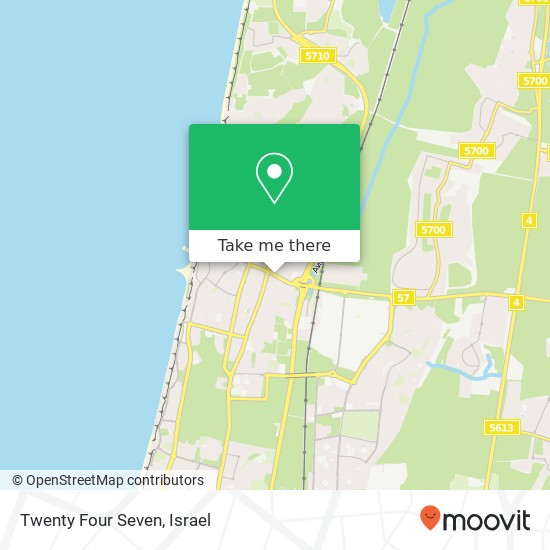 Twenty Four Seven, 57 נתניה, השרון, 42393 map