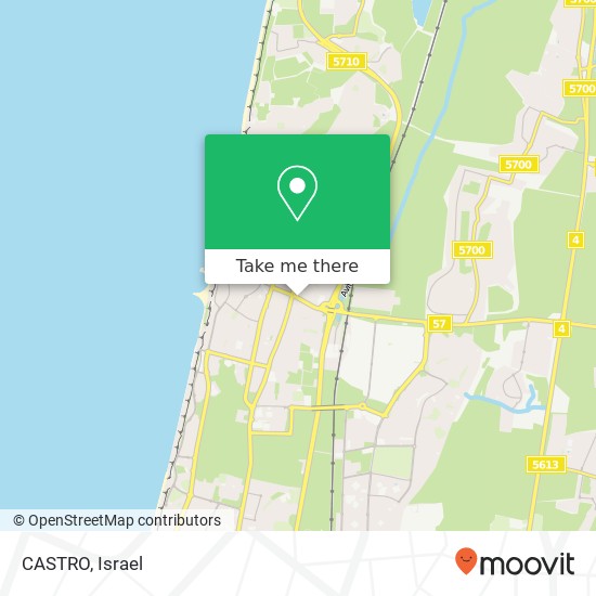 Карта CASTRO, הרצל נתניה, השרון, 42393
