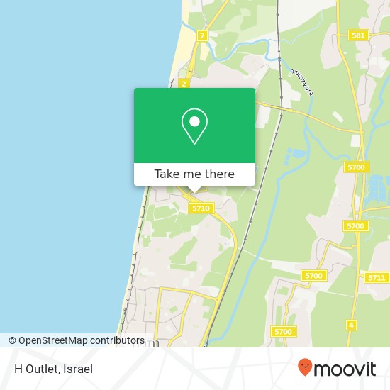H Outlet, בת חן, השרון, 40290 map