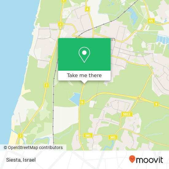 Siesta, חדרה map