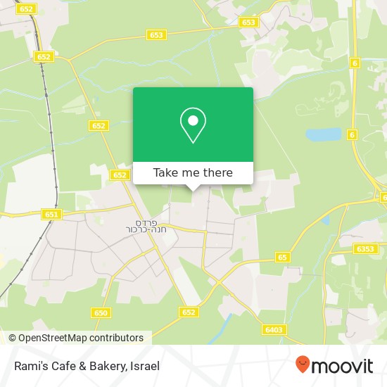 Rami's Cafe & Bakery, הנחילות פרדס חנה-כרכור, 37000 map