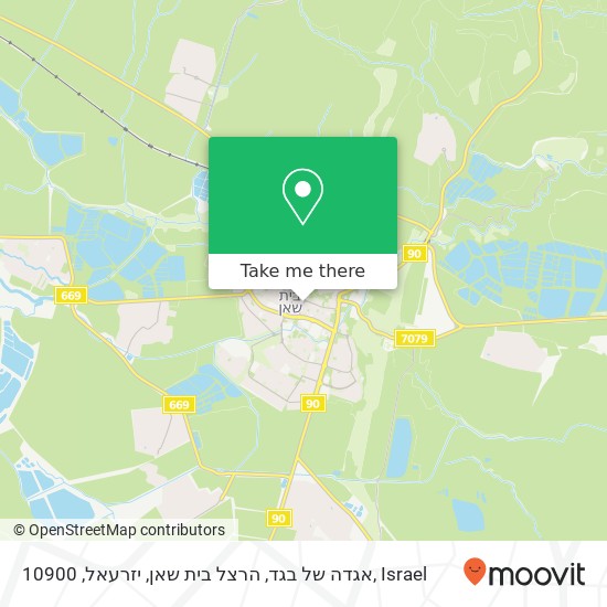 Карта אגדה של בגד, הרצל בית שאן, יזרעאל, 10900