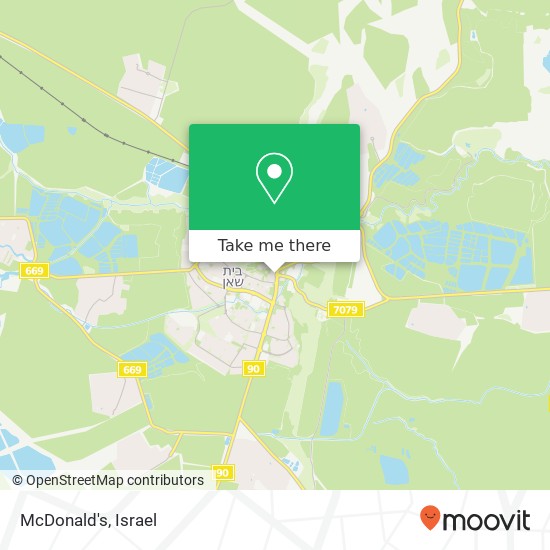 McDonald's, שאול המלך בית שאן, יזרעאל, 10900 map
