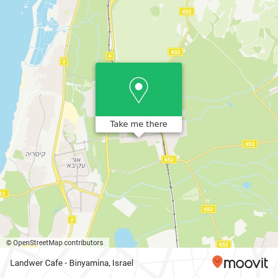 Landwer Cafe - Binyamina, הגביע בנימינה-גבעת עדה map