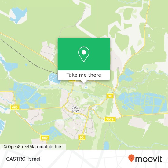 Карта CASTRO, בית שאן, יזרעאל, 10900