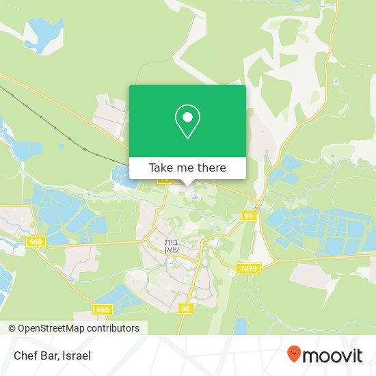 Карта Chef Bar, בית שאן, יזרעאל, 10900