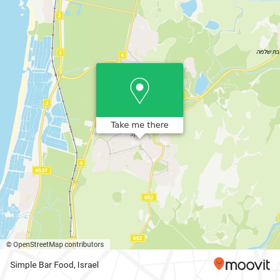 Simple Bar Food, המייסדים זכרון יעקב, 30900 map