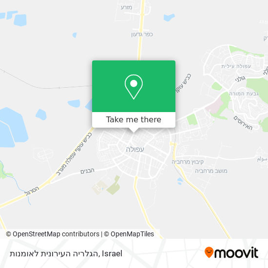 הגלריה העירונית לאומנות map