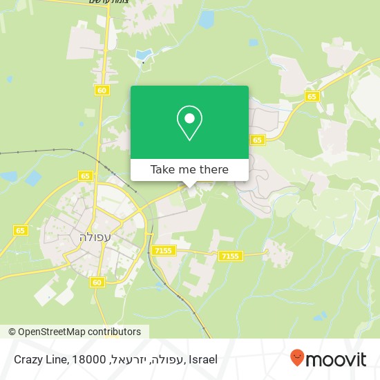 Карта Crazy Line, עפולה, יזרעאל, 18000