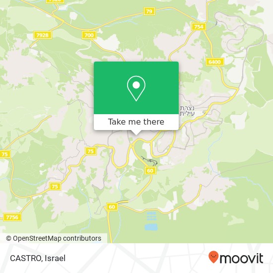 CASTRO, נצרת, יזרעאל, 16000 map