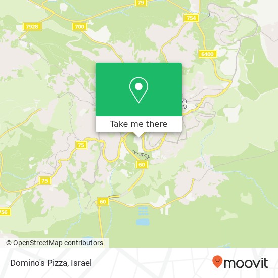 Карта Domino's Pizza, נצרת עילית, יזרעאל, 17000