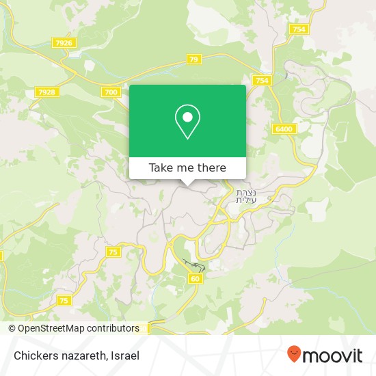 Chickers nazareth, 6026 נצרת, יזרעאל, 16016 map