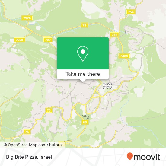 Карта Big Bite Pizza, הגליל נצרת, יזרעאל, 16411