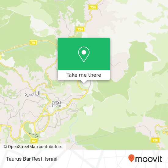 Карта Taurus Bar Rest, נצרת עילית, יזרעאל, 17000