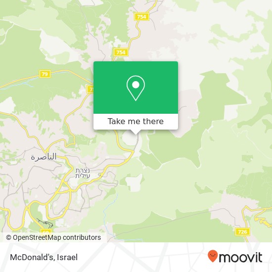 McDonald's, נצרת עילית, יזרעאל, 17000 map