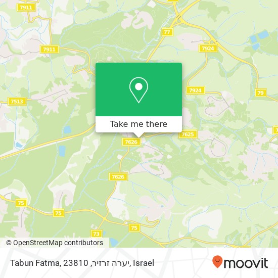 Карта Tabun Fatma, יערה זרזיר, 23810
