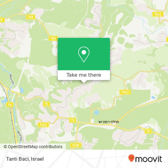 Карта Tanti Baci, השקדים קרית טבעון, 36501