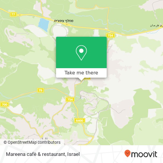 Карта Mareena cafè & restaurant, 754 משהד, 16967