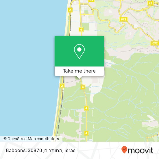 Baboon's, החותרים, 30870 map