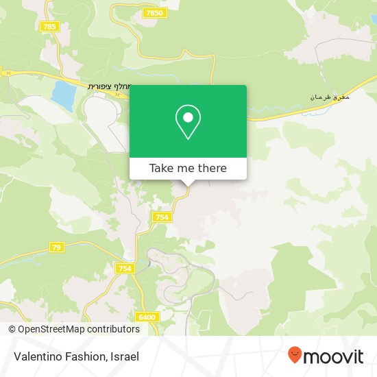 Карта Valentino Fashion, 754 כפר כנא, יזרעאל, 16930