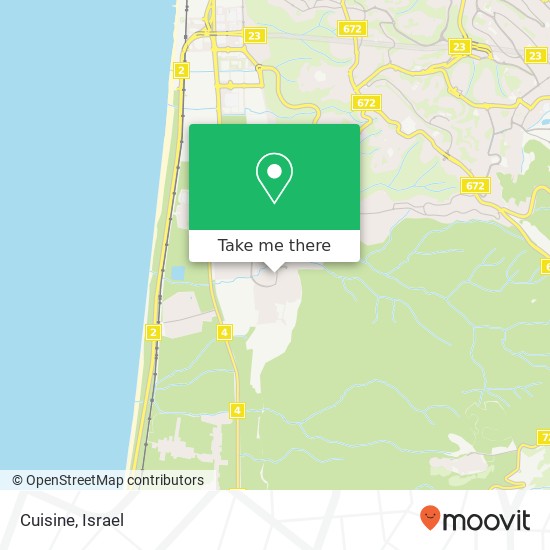 Карта Cuisine, כ"ג יורדי הסירה טירת כרמל, חיפה, 39000