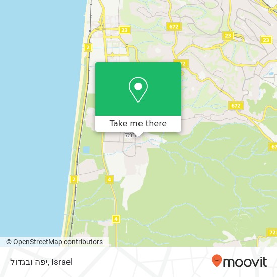 Карта יפה ובגדול, ההגנה טירת כרמל, חיפה, 39000