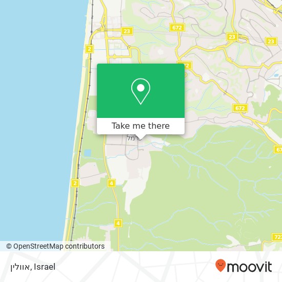 אוולין, ההגנה טירת כרמל, חיפה, 39000 map