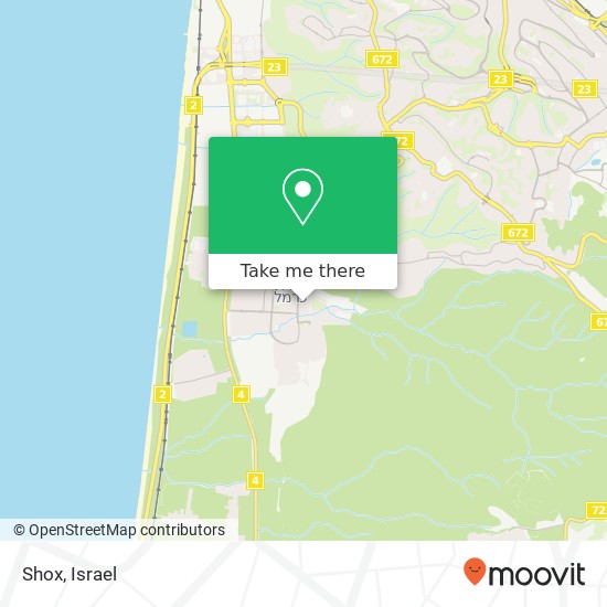 Карта Shox, העצמאות טירת כרמל, חיפה, 39116