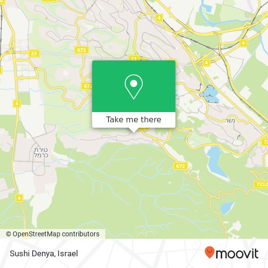 Карта Sushi Denya, ליבריה 2 הוד הכרמל, חיפה, 34980