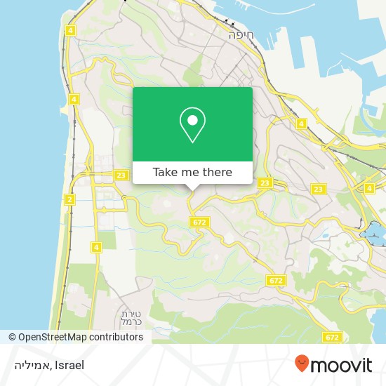 אמיליה, שדרות מוריה חיפה, חיפה, 34618 map
