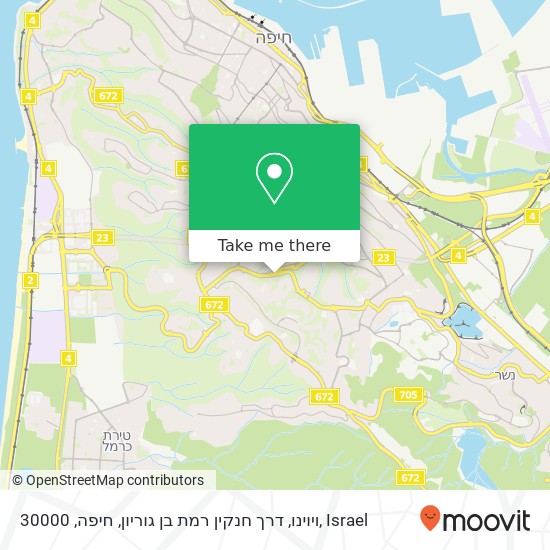 ויוינו, דרך חנקין רמת בן גוריון, חיפה, 30000 map