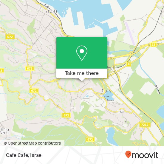 Cafe Cafe, זיו, חיפה, 30000 map