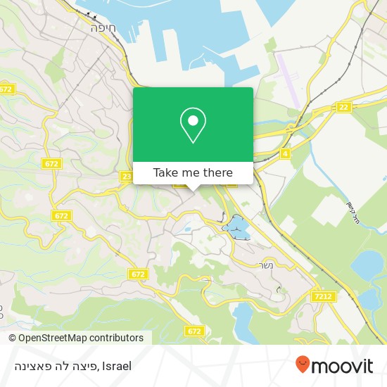 Карта פיצה לה פאצינה, הגליל חיפה, חיפה, 32684