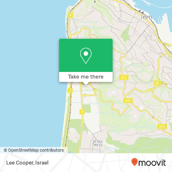 Lee Cooper, חיפה, חיפה, 30000 map