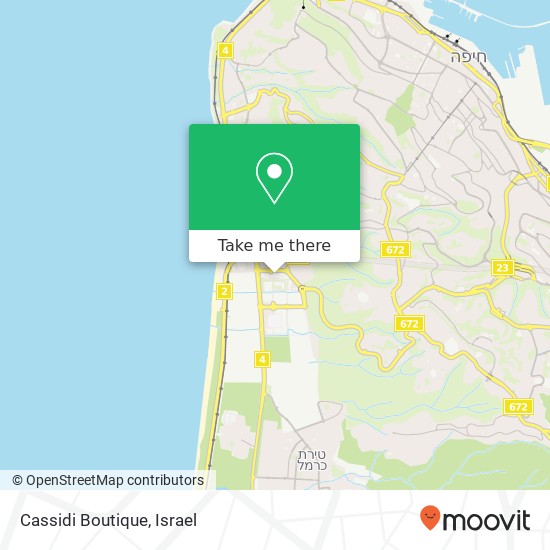 Cassidi Boutique, חיפה, חיפה, 30000 map