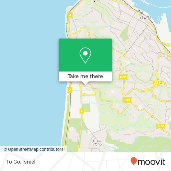 To Go, חיפה, חיפה, 30000 map