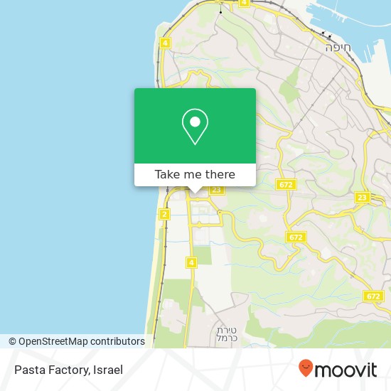 Карта Pasta Factory, חיפה, חיפה, 30000