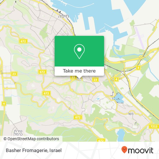 Basher Fromagerie, רמת חן, חיפה, 30000 map