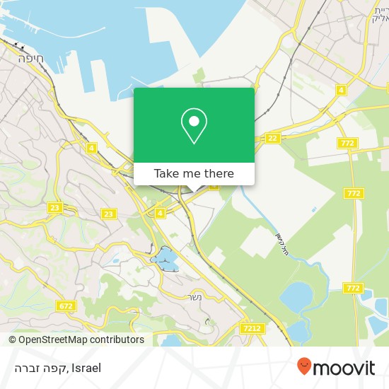 קפה זברה, חיפה, חיפה, 30000 map